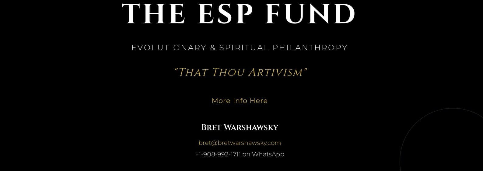 The Evolutionary and Spiritual Philanthropy Fund